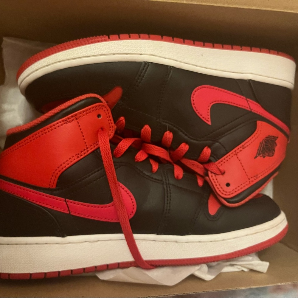 Air Jordan 1 Mid Retro GS 5Y back/red